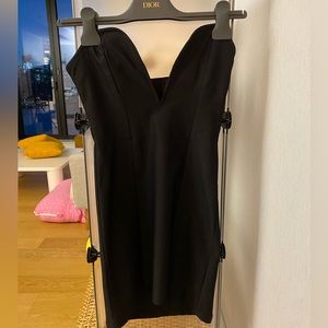Nasty Gal strapless bodycon Deep V neckline dress
